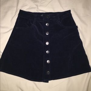Brandy Melville navy blue corduroy skirt